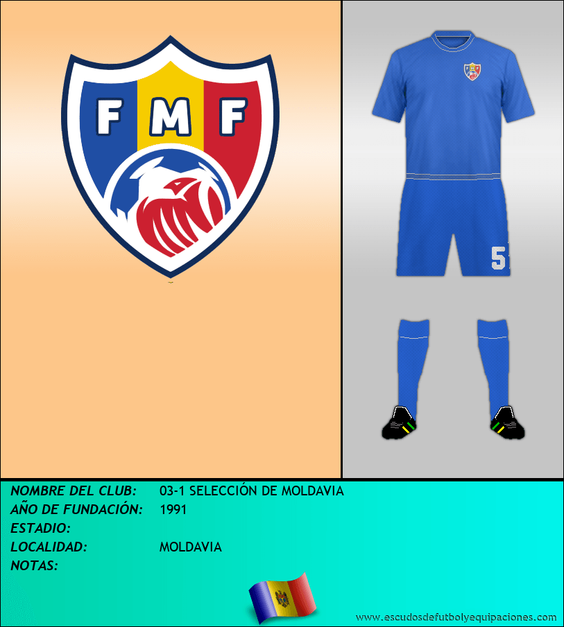 Escudo de 031 SELECCIÓN DE MOLDAVIA